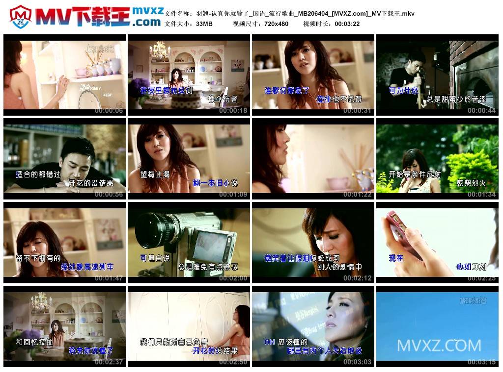 羽翘-认真你就输了_国语_流行歌曲_MB206404